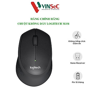 Chuột không dây Logitech M331 SILENT-Hàng chính hãng