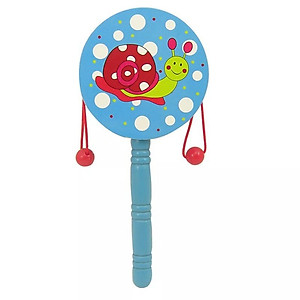 Bộ 1 Chiếc Đồ Chơi Gỗ Trống Lắc Cầm Tay Baby In Hình Ngộ Nghĩnh Đáng Yêu Cho Bé Phát Triển Khả Năng Cảm Thụ Âm Thanh Và Vận Động(Họa Tiết Ngẫu Nhiên)