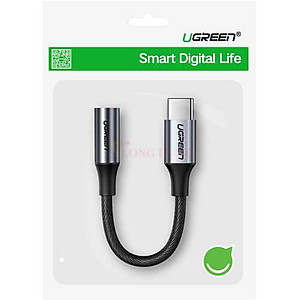 Cổng chuyển đổi Ugreen USB-C to 3.5mm Audio Cable AV161 - Hàng chính hãng