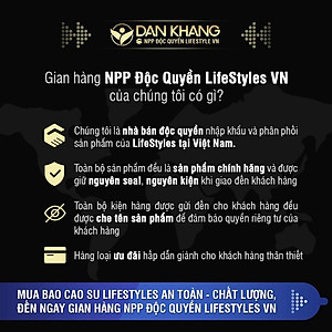 Bao Cao Su Kéo Dài Thời Gian LifeStyles Love Time Thiết kế Ôm Sát Nhiều Gel 100% Không Rách Bao - Hộp 3 bao
