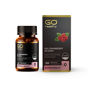 GO CRANBERRY 60,000+ 30 viên - Viên uống viêm đường tiết niệu nhập khẩu chính hãng GO Healthy New Zealand
