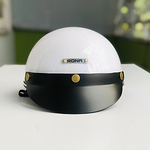Mũ bảo hiểm nửa đầu RONA hali viền bạc chính hãng, nón bảo hiểm freesize cho nam và nữ