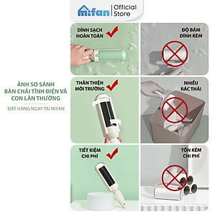 Căy lăn bụi lông chó mèo tĩnh điện đa năng Mifan - Bàn chải lưỡi silicon hai chiều hút sạch hiệu quả - Vệ sinh vải quần áo, chăn ga, nệm, sofa
