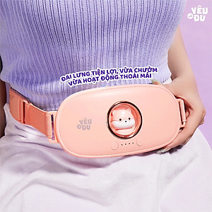 ￼Đai đeo massage DELADEP chườm ấm giảm đau bụng kinh nguyệt, túi làm ấm bụng tử cung cho phụ nữ quà tặng bạn nữ DSB01