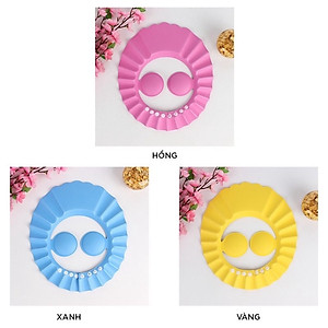 COMBO 2 Nón Gội Đầu An Toàn Cho Bé Mũ Gội Đầu Chắn Nước Che Tai – Giao Màu Ngẫu Nhiên
