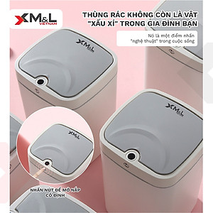 Thùng rác thông minh cảm ứng 18 lít M&L B-JA-18 phong cách sang trọng, đẳng cấp, tiện lợi