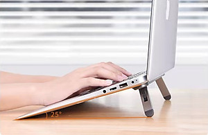 Giá đỡ laptop tản nhiệt dành cho máy tính macbook hợp kim nhôm dạng dán siêu gọn - Hàng chính hãng