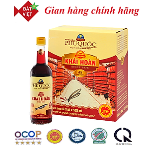 Nước mắm Khải Hoàn Phú Quốc 40-43 độ đam 520ml thùng 6 chai