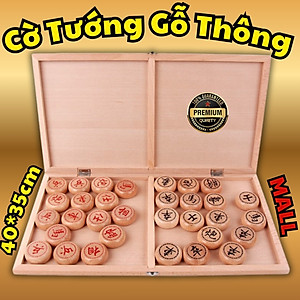 Bộ Cờ Tướng Gỗ + Bàn Cờ Tướng 40*35cm, Cờ Tướng Gỗ Có Bàn Là Hộp Đựng Chính Hãng