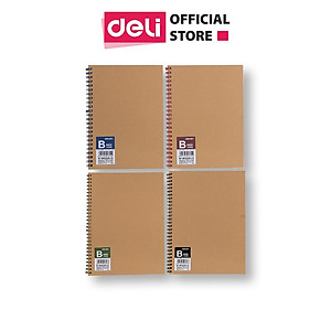 Sổ Tay Ghi Chép Lò Xo Kẻ Ngang B5 Gáy Xoắn 120 Trang Deli - Phù Hợp Làm Sổ Kế Hoach Planner, Viết Nhật Kí, Tập Vở Học Sinh Sổ Tay Văn Phòng - Màu Ngẫu Nhiên - ELB560 ELPB560
