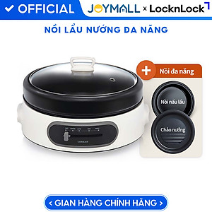 Nồi điện đa năng LocknLock 2 trong 1 nướng lẩu tối ưu 4 chế độ nhiệt (4 Lít)- EJP544WHT - Hàng chính hãng