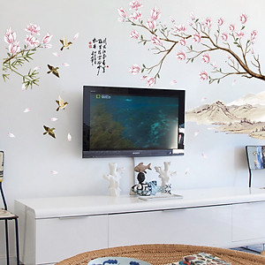 Decal dán tường cành hoa đào SK9286 ZooYoo