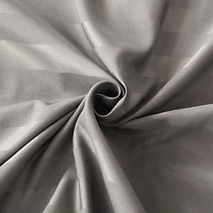 Bộ Ga Gối Cotton Kẻ 3F Lidaco Chuyên Dụng Cho Homestay, Khách Sạn - Xám