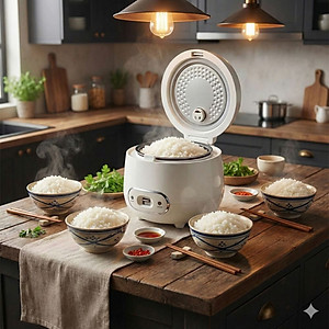 Nồi Cơm Điện Mishio MK233 size 0.8L nấu cơm ngon - Hàng chính hãng