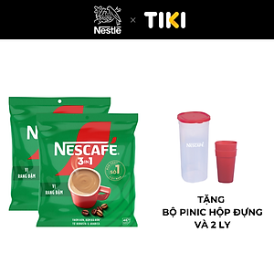 [Tặng Bộ 2 ly thủy tinh] Combo 2 Bịch Cà phê Hòa tan NESCAFÉ VỊ RANG ĐẬM 46 gói Đậm Thơm Hoàn Hảo