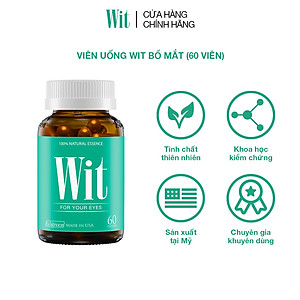 [Hộp 60v] Viên Uống Bổ Mắt WIT Ecogreen Giảm Mỏi Mắt, Tăng Cường Thị Lực Mắt Cho Bé Và Người Lớn