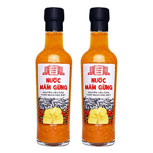 Đặc Sản Phan Thiết - Nước Mắm Gừng Pha Sẵn Cao Cấp Làng Chài Xưa, Nguyên Liệu Tươi, Thơm Ngon Đặc Biệt Từ Gừng, Tỏi, Ớt Tươi, Chai Thủy Tinh 300G