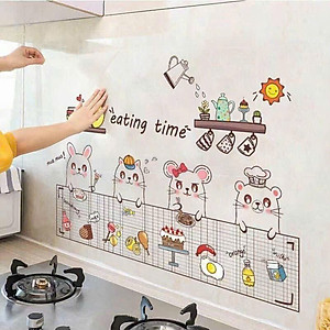 Giấy Dán Tường Cách Nhiệt, Chống Dầu Mỡ Dành Cho Bếp - Decal 3D Họa Tiết - HÀNG CHÍNH HÃNG MINIIN