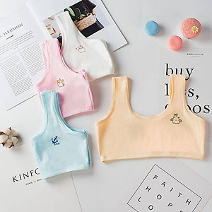 Bộ 5 áo lót học sinh nữ vải cotton dây bản to không đệm mút thoáng mát - ao lot hoc sinh nu day to