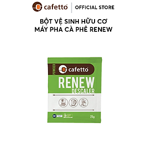 [Hàng chính hãng] Bột vệ sinh, tẩy cặn hữu cơ dành cho máy pha cafe, ấm đun nước - Cafetto Renew (25g)