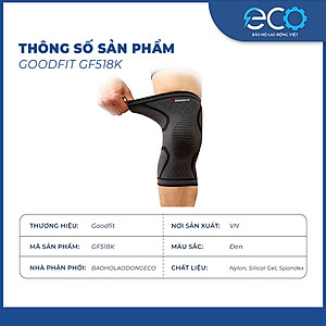 Băng gối, bó gối thể thao đàn hồi GF518K GoodFit chính hãng