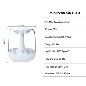 Máy phun sương tạo ẩm Half Horse Jellyfish JS025 nhỏ gọn trang nhã. Hàng chính hãng
