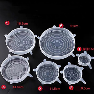 BỘ 6 NẮP SILICON ĐẬY THỰC PHẨM PAKASA - Hàng chính hãng