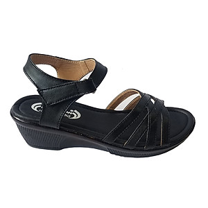 Giày Sandal Nữ Đế Xuồng BIGGBEN Da Bò Thật SDN38