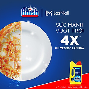 Bột Rửa Chén Bát Hương Chanh Finish Classic Power Powder Lemon Sparkle chai 1 kg