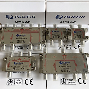 Bộ Chia 4 Pacific 4204AP Dùng Chia Chảo, Truyền Hình Cáp, Anten KTS - Hàng Nhập Khẩu
