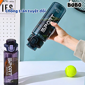 Bình Đựng Nước Thể Thao 650ML Chất Liệu Nhựa PP Nguyên Sinh An Toàn - Hàng Chính Hãng