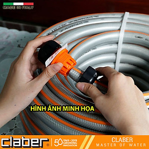 Khớp nối ống nước nhựa đa năng Claber 8620, sản xuất tại Ý, nối ống phi 15-19mm, nhựa ABS