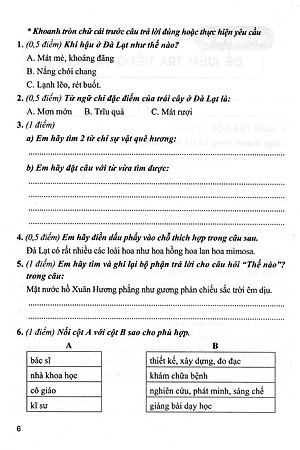 Sách bổ trợ - Bộ Đề Kiểm Tra Môn Tiếng Việt Lớp 3 (Dùng Kèm SGK Chân Trời Sáng Tạo)