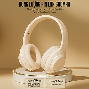 Tai Nghe Bluetooth Chụp Tai , Headphone Không Dây Bluetooth Có Mic Đàm Thoại Tiện Lợi, Có Thể Gấp Gọn , Pin Cực Khỏe Bluetooth 5.3 Cao Cấp Besti - Hàng Chính Hãng