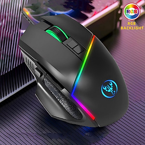 Chuột Gaming macro A876 Led RGB 6400dpi cho máy tính laptop hàng nhập khẩu