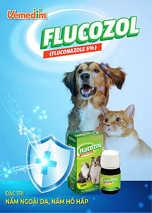Vemedim Flucozol Dạng Uống hoặc Bôi cho Chó Mèo, Tri Nấm Ngoài Da, Nấm Hô Hấp - Chai 30ml