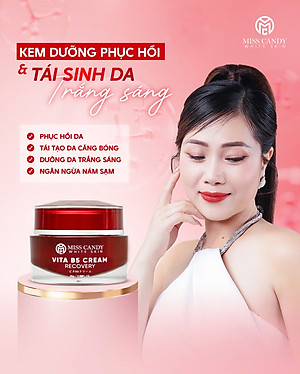 Kem Dưỡng Ẩm Phục Hồi Vita B5 Cream Miss Candy White Skin Hộp 25g