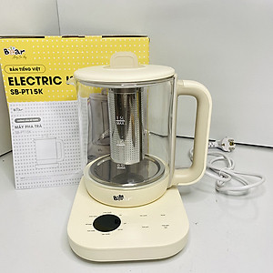Ấm điện siêu tốc thủy tinh kiêm bình pha trà SB-PT15K dung tích 1.5 lít công suất 1000W- Hàng chính hãng