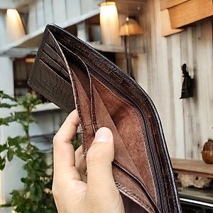 Bóp Nam Da Cá Sấu Thật 2 Mặt. GÙ CÁ SẤU NGUYÊN CON LỚN SIÊU ĐẸP