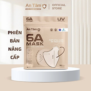 [100 Cái 6A] Thùng/Combo Khẩu Trang Y Tế Kháng Khuẩn Chống Nắng 6A  An Tâm -10 Túi/100 Cái