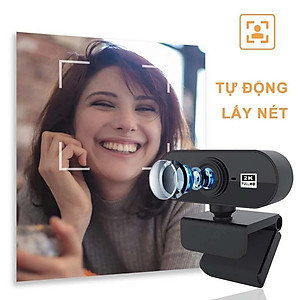 Webcam Cho Máy Tính PC Laptop 2K FullHD Kèm Mic Tích Hợp Micro To Rõ Cho Cuộc Gọi Video Call Zoom Góc Siêu Rộng New Chất Lượng Cao Để Live Stream Học Online Hàng Nhập Khẩu
