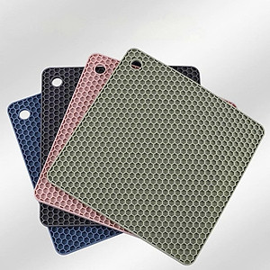 Set 4 Miếng Lót Nồi Silicon Vuông Chống Trầy Xước Bếp Từ/Bếp Điện – Bảo Vệ Mặt Bếp Cảm Ứng, Chịu Nhiệt 300°C, Chống Trượt An Toàn - HÀNG CHÍNH HÃNG MINIIN