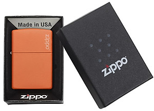Bật Lửa Zippo Orange Matte with Zippo Logo 231ZL