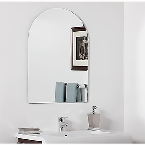 Gương soi viền tròn KG105 nhà tắm tráng bạc cao cấp loại tốt, bao ko bể vỡ, kiếng cường lực 5mm - Hàng chính hãng