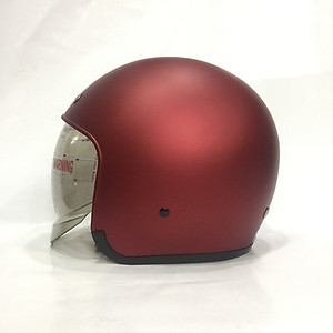 Nón bảo hiểm 3/4 kính âm Royal M139 Đỏ Đô Nhám cao cấp Lót tháo rời, che hết mặt