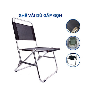 Ghế Câu Cá Mini Địa Hình Vải Dù Khung Inox Gấp Gọn Để Du Lịch Dã Ngoại Cắm Trại Camping Ngoài Trời, Cafe Trà Chanh