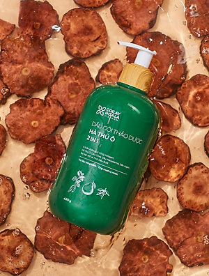 Dầu Gội Xả 2in1 Hà Thủ Ô Cỏ Cây Hoa Lá VIETNAM - Dưỡng Tóc Đen Mượt, Bóng Khỏe, Dung tích 420g/chai