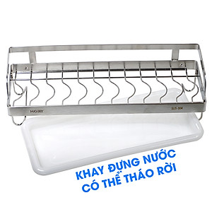 Kệ để chén đĩa đa năng dán tường inox 304 Hobby home decor KCD