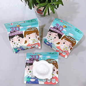 Set 3 chiếc Khẩu trang 3D hình gấu  cho bé sơ sinh từ 0-3 tuổi