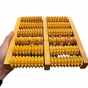 Bàn lăn massage chân bằng Gỗ cao cấp, Cây lăn chân 6 thanh Gỗ siêu tiện dụng-CG001-Massage-ChanGo